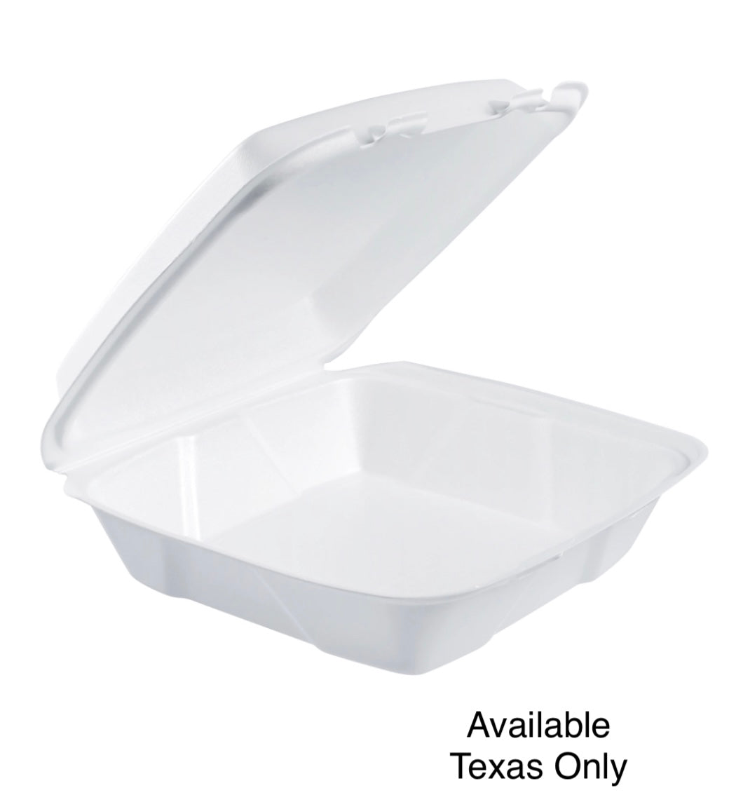 Dart 9 in XPS 1 Comp Foam Container - White - 200 pcs