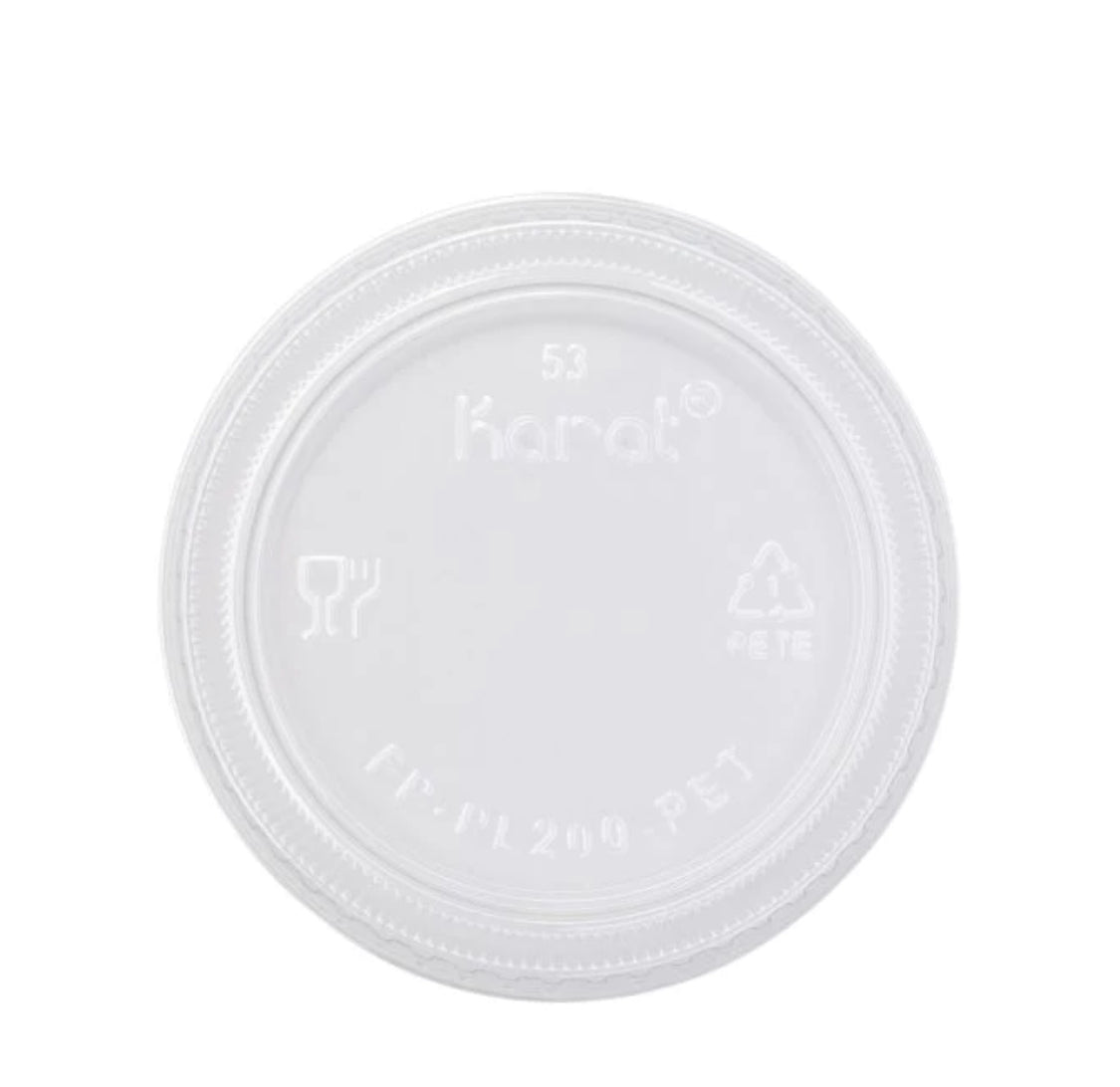 Lids for 1oz Tall Portion Cups, PET - 2,500 pcs