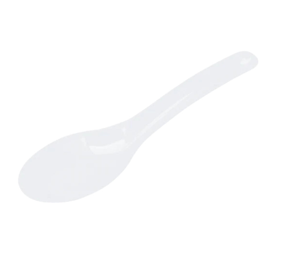 Asian Design Soup Spoon, Heavy Weight,  White - 1000