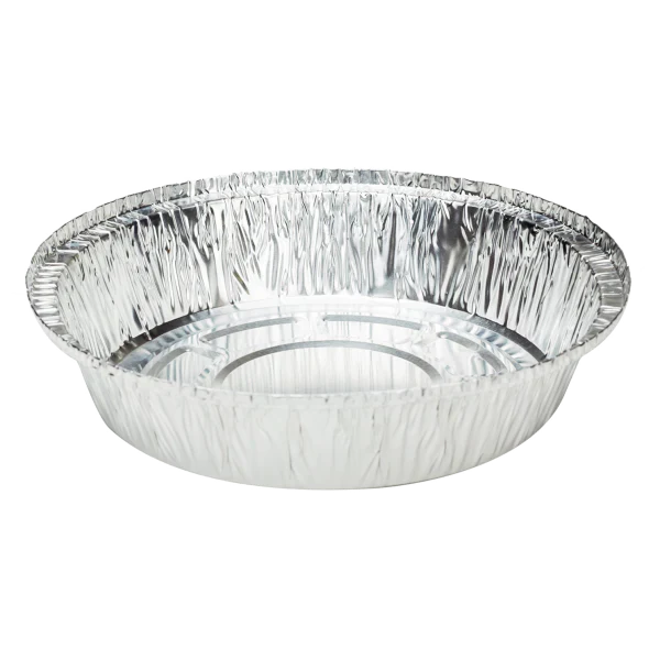 9" Round Aluminum Heavyweight Foil Containers - 500 Pieces