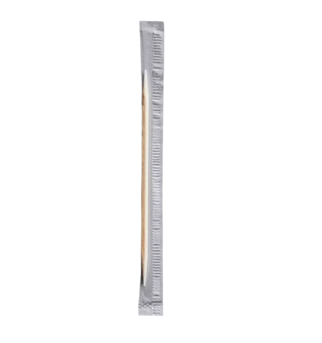 Toothpick, Plastic Wrapped, 2.5". Wood - 1000 pcs