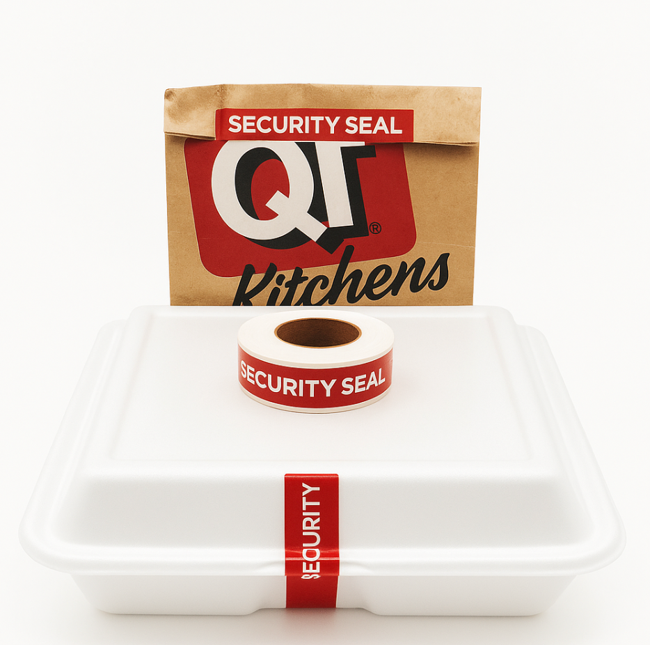 Security Seal, Tamper Resistant, 1" x 3", 2 rolls per box - 500 pcs