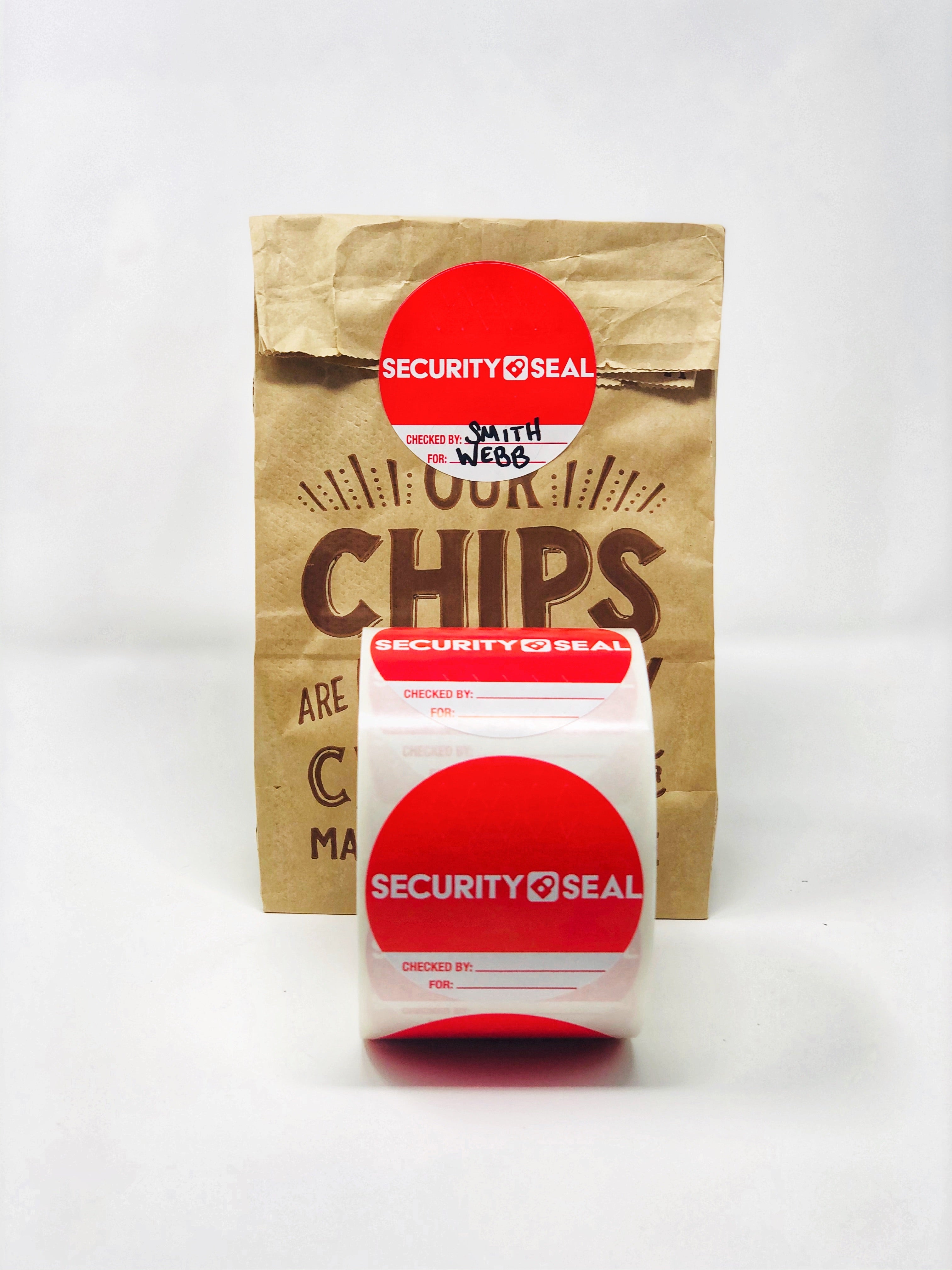 Security Seal, Tamper Resistant, 3" Circle, 2 rolls of 1000 per box - 2000 pcs